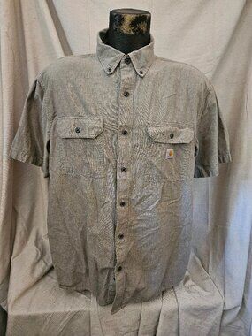 Men's Carhartt Shirt Sleeve Work Shirt Size XL Mint